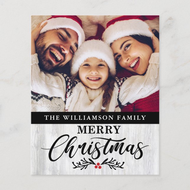 Weihnachtsbaum Familienweihnachtskarte Foto Weihna Flyer (Vorne)