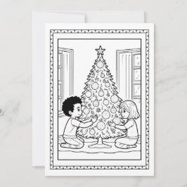 Weihnachtsbaum-Farbkarte für Kinder Feiertagskarte