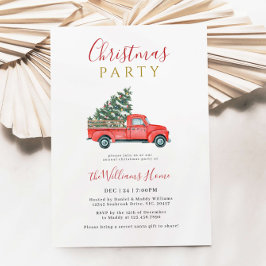 Weihnachtsbaum & Farm LKW Weihnachtsfest Party Einladung
