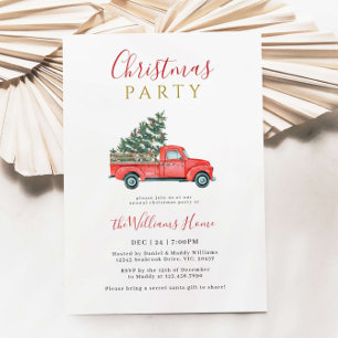 Weihnachtsbaum & Farm LKW Weihnachtsfest Party Einladung