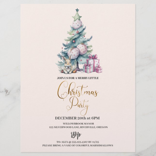 Weihnachtsbaum-Feier in Bugdet Flyer (Vorne)