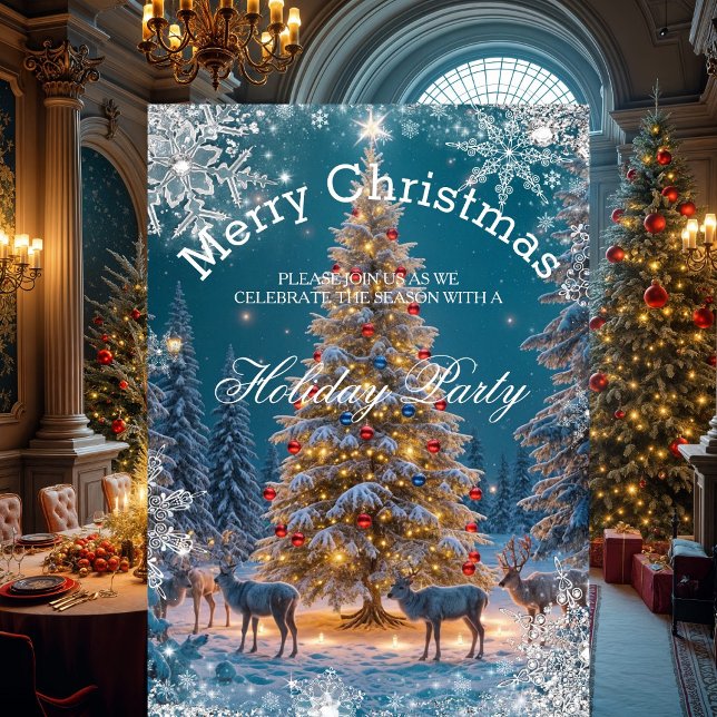 Weihnachtsbaum Feiertag Winter Wunderland Einladung (Von Creator hochgeladen)