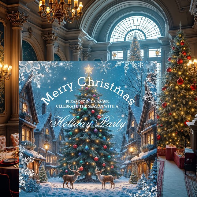 Weihnachtsbaum Feiertag Winterregenfest Schnee Einladung (Von Creator hochgeladen)