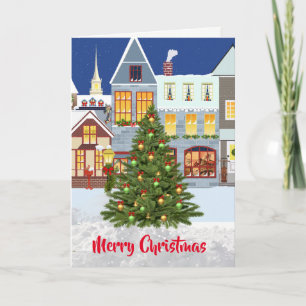 Weihnachtsbaum-Feiertags-Grußkarte Feiertagskarte