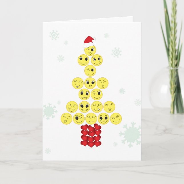Weihnachtsbaum Feiertagskarte (Vorderseite)