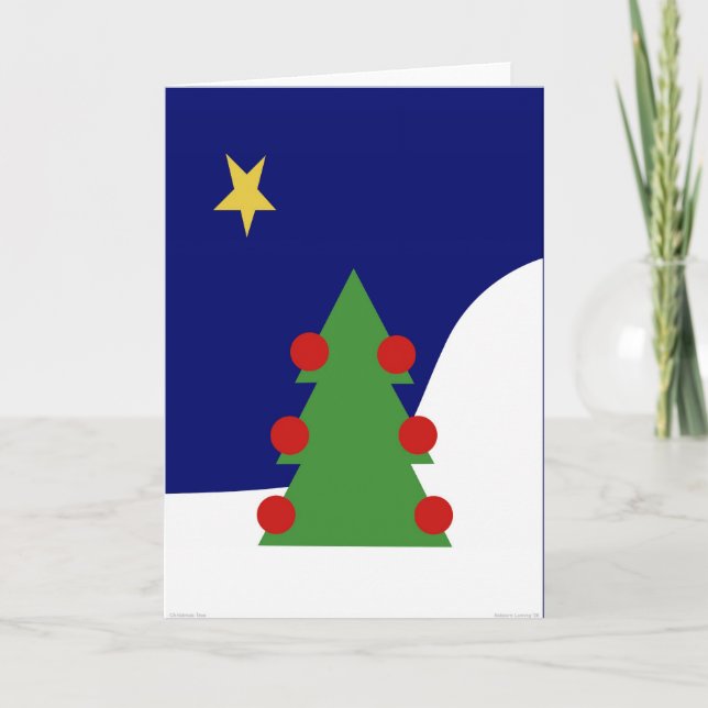 Weihnachtsbaum Feiertagskarte (Vorderseite)