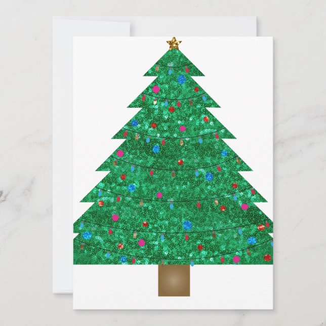 Weihnachtsbaum Feiertagskarte (Vorderseite)