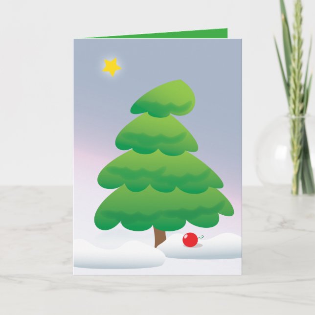 Weihnachtsbaum Feiertagskarte (Vorderseite)