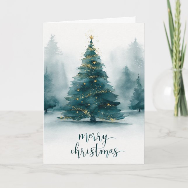 Weihnachtsbaum Feiertagskarte (Vorderseite)