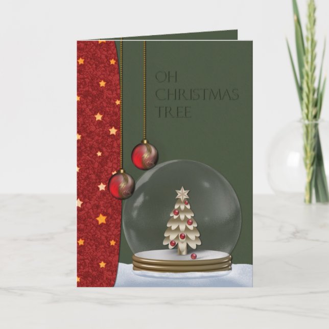 Weihnachtsbaum Feiertagskarte (Vorderseite)