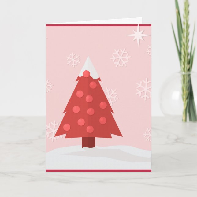 Weihnachtsbaum Feiertagskarte (Vorderseite)