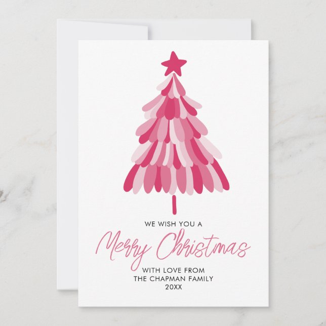 Weihnachtsbaum Feiertagskarte (Vorderseite)