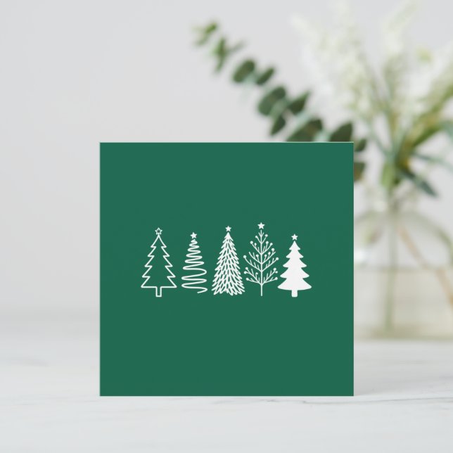 Weihnachtsbaum Feiertagskarte (Stehend Vorderseite)