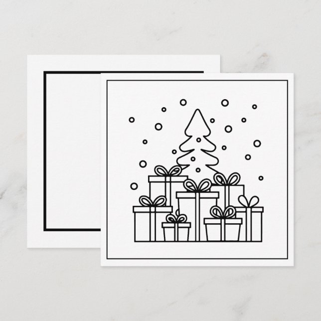 Weihnachtsbaum Feiertagskarte (Vorne/Hinten)