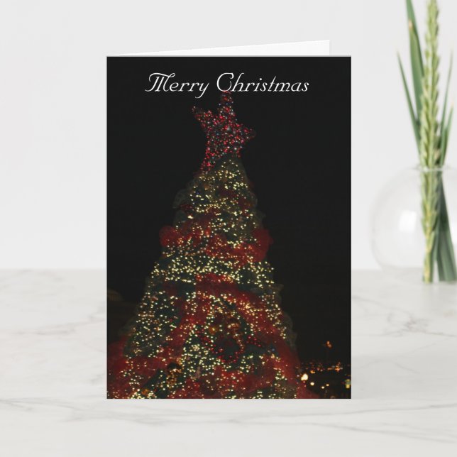 Weihnachtsbaum Feiertagskarte (Vorderseite)