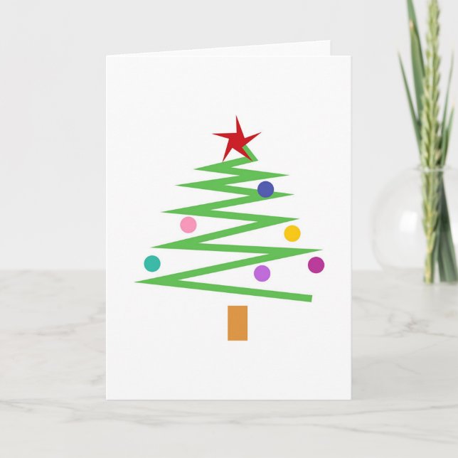 Weihnachtsbaum Feiertagskarte (Vorderseite)