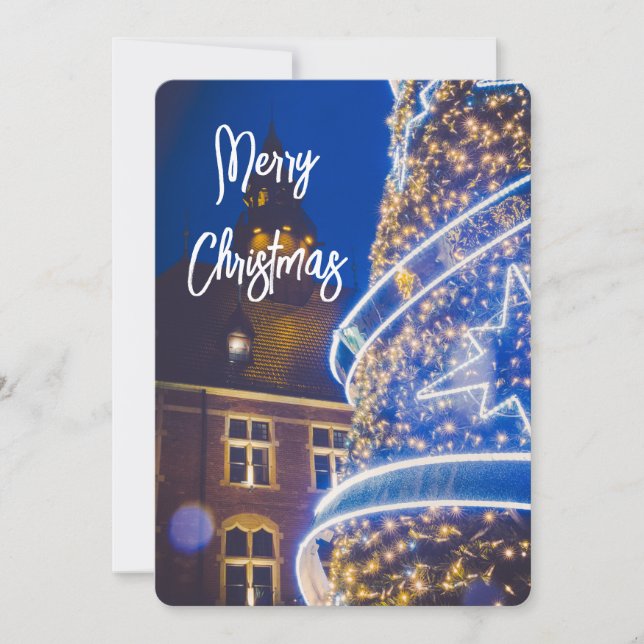 Weihnachtsbaum Feiertagskarte (Vorderseite)