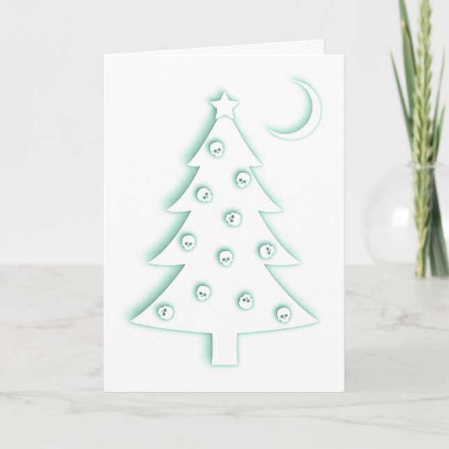Weihnachtsbaum Feiertagskarte (Vorderseite)