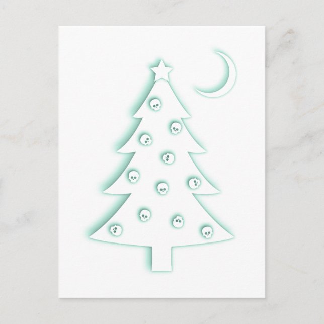 Weihnachtsbaum Feiertagspostkarte (Vorderseite)