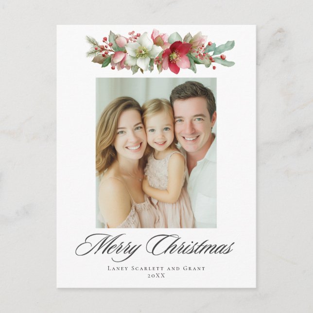 Weihnachtsbaum Feiertagspostkarte (Vorderseite)