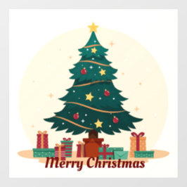 Weihnachtsbaum Fensteraufkleber