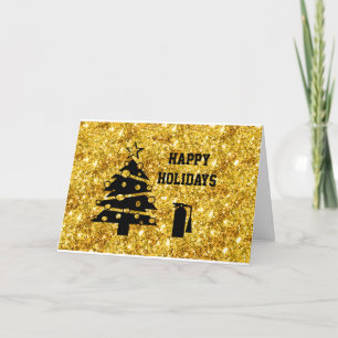 Weihnachtsbaum & Feuerlöscherin Weihnachtskarte Karte