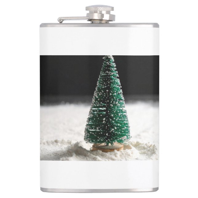 Weihnachtsbaum Flachmann (Vorderseite)