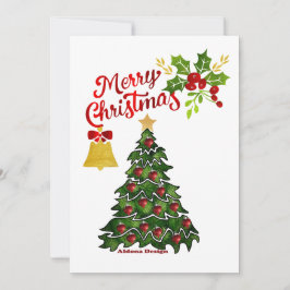 Weihnachtsbaum-Flat-Urlaubskarte Feiertagskarte