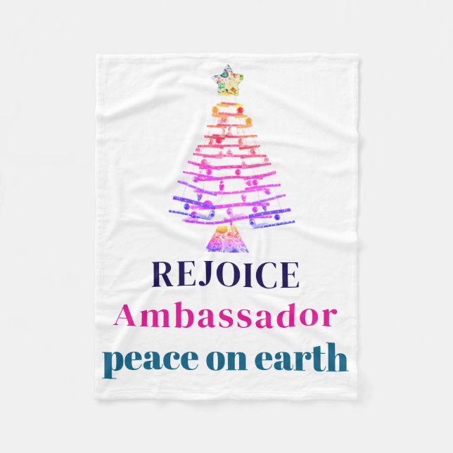 Weihnachtsbaum Fleecedecke (Vorderseite)