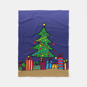 Weihnachtsbaum Fleecedecke
