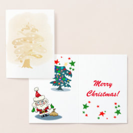 Weihnachtsbaum Folienkarte