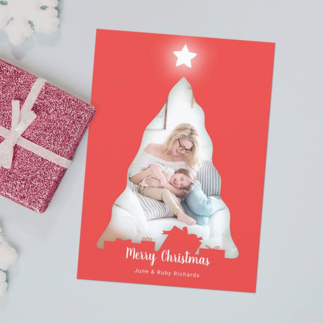 Weihnachtsbaum-Fotokarte Karte (Von Creator hochgeladen)