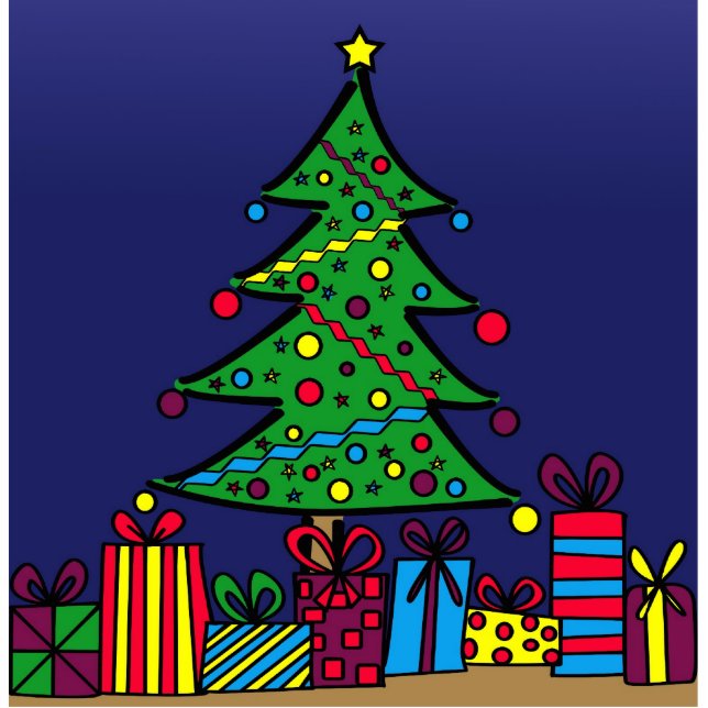 Weihnachtsbaum Freistehende Fotoskulptur (Vorne)