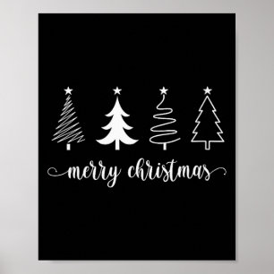 Weihnachtsbaum Frohe Weihnachten Bäume Niedliche F Poster