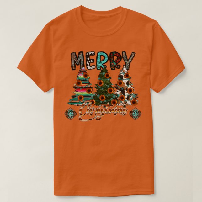 Weihnachtsbaum Frohe Weihnachten Christlich T-Shirt (Design vorne)