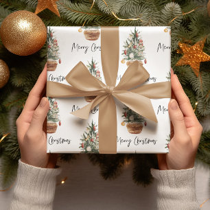 Weihnachtsbaum Frohe Weihnachten Geschenkpapier