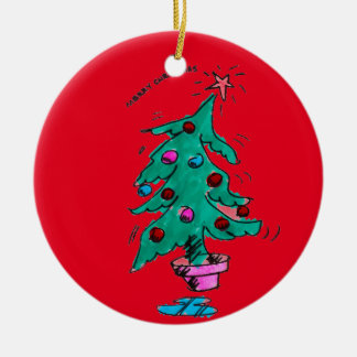 Weihnachtsbaum - frohe Weihnachten Keramikornament