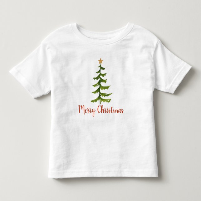 Weihnachtsbaum frohe Weihnachten Kleinkind T-shirt (Vorderseite)