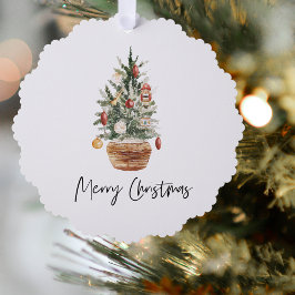 Weihnachtsbaum | Frohe Weihnachten Ornament Karte