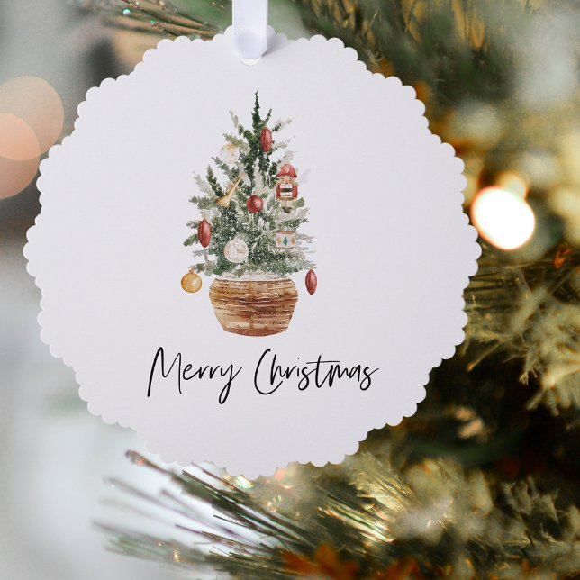 Weihnachtsbaum | Frohe Weihnachten Ornament Karte (Von Creator hochgeladen)