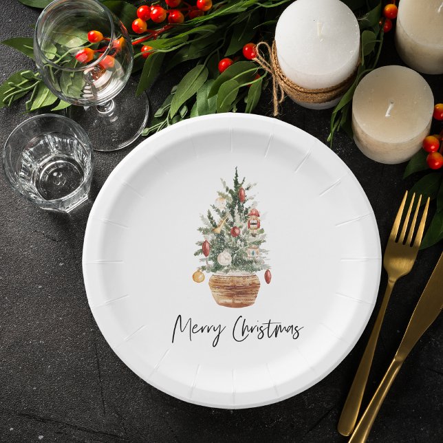 Weihnachtsbaum | Frohe Weihnachten Pappteller (Von Creator hochgeladen)