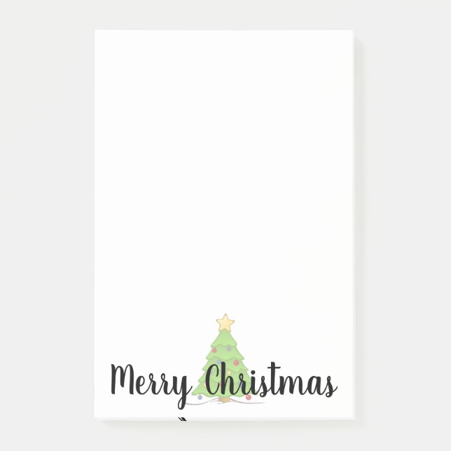 Weihnachtsbaum frohe Weihnachten Post-it Klebezettel (Vorderseite)