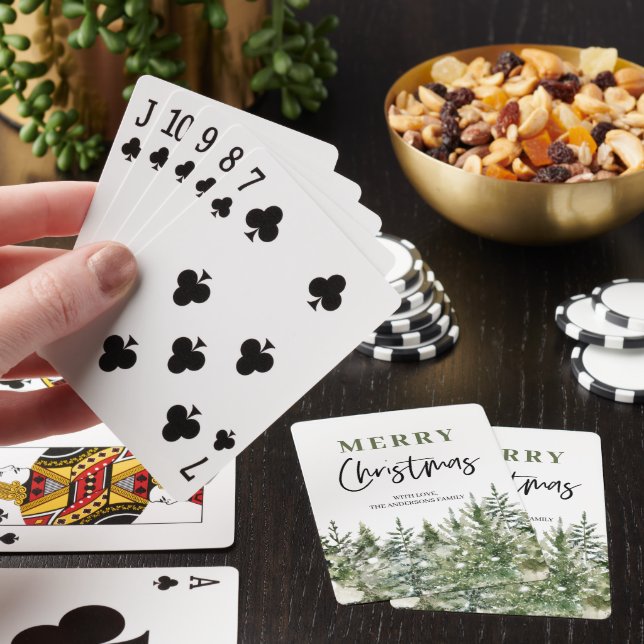 Weihnachtsbaum | Frohe Weihnachten Spielkarten (In Situ)