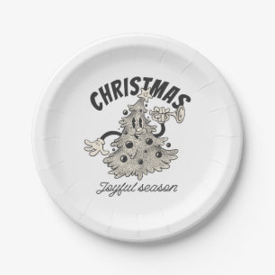 Weihnachtsbaum Fröhliche Zeit  Pappteller