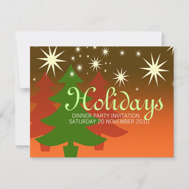 Weihnachtsbaum Funkelnd Star Sondereinladungen Einladung (Vorderseite)