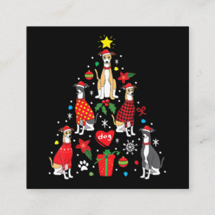 Weihnachtsbaum Funny Dog Mama Vater Quadratische Visitenkarte