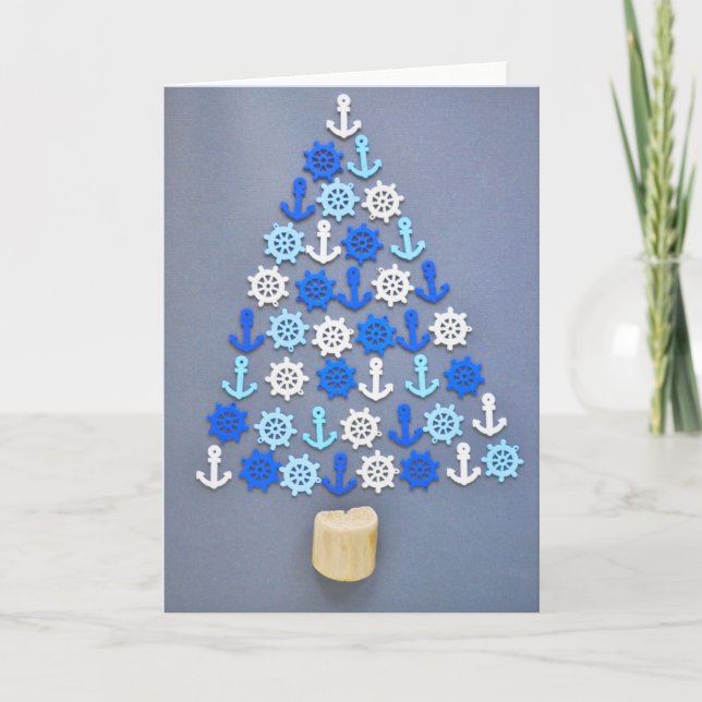 Weihnachtsbaum für Anker und Räder Karte (Vorderseite)