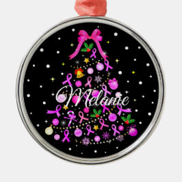 Weihnachtsbaum für Brustkrebs Ornament Aus Metall