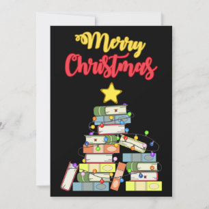 Weihnachtsbaum für Bücherwürmer I Einladung