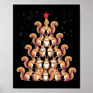 Weihnachtsbaum für Erdnuss Die Eichhörnchen Weihna Poster